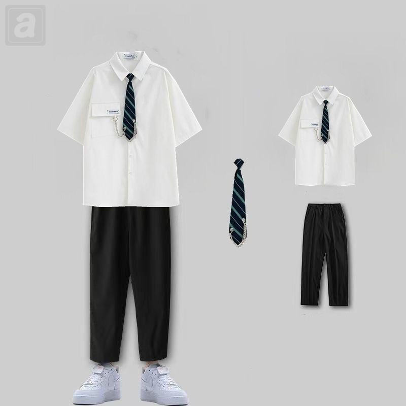 白襯衫+西褲+領帶
