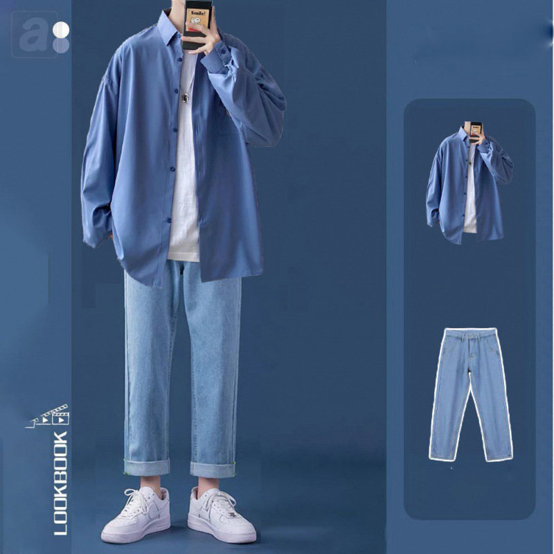 藍色/襯衫+藍色/牛仔褲