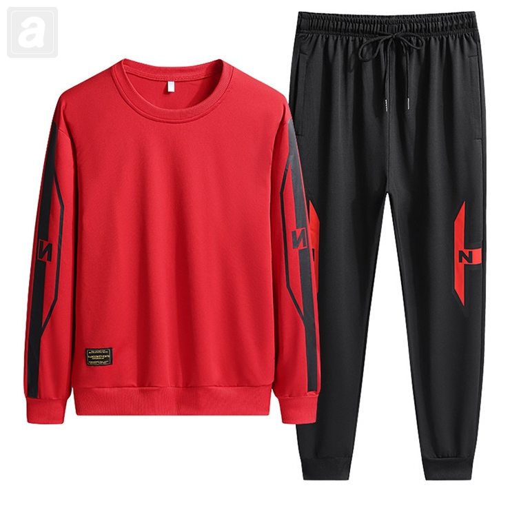 紅色衛衣+黑色褲子【套裝】