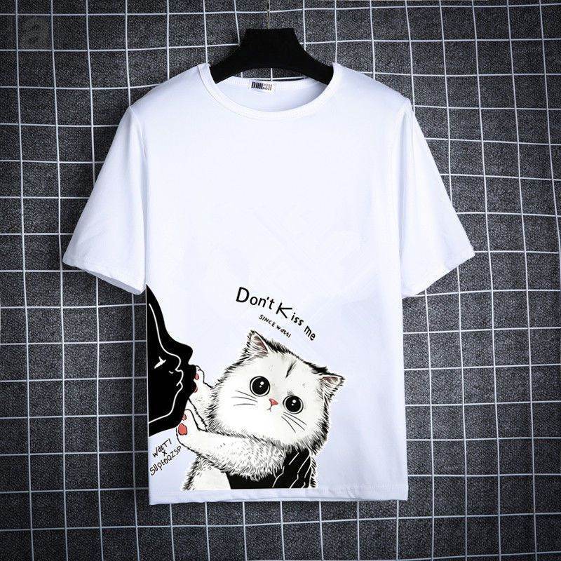 白色可愛貓/T恤/單品