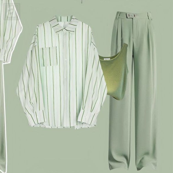 綠色/長褲/單品