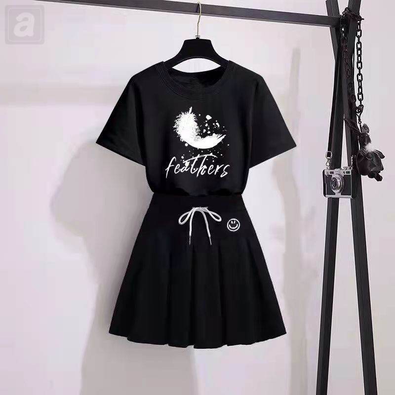 黑色/T恤+黑色/短裙1
