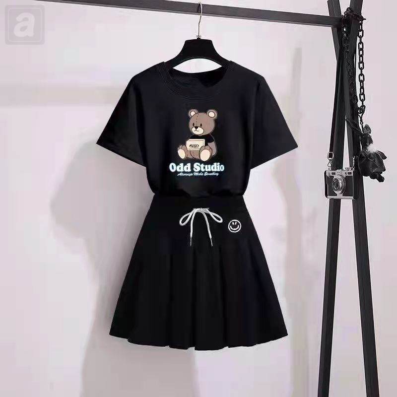 黑色/T恤+黑色/短裙2