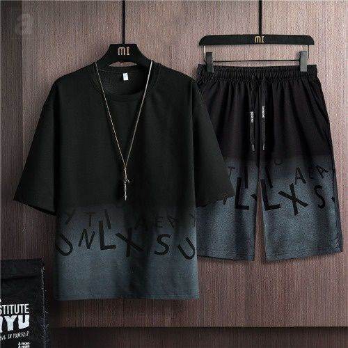 黑色/T恤+黑色/短褲