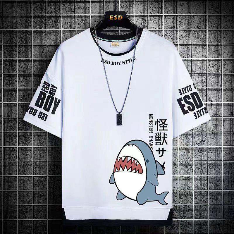 白色/T恤/鯊魚/單品