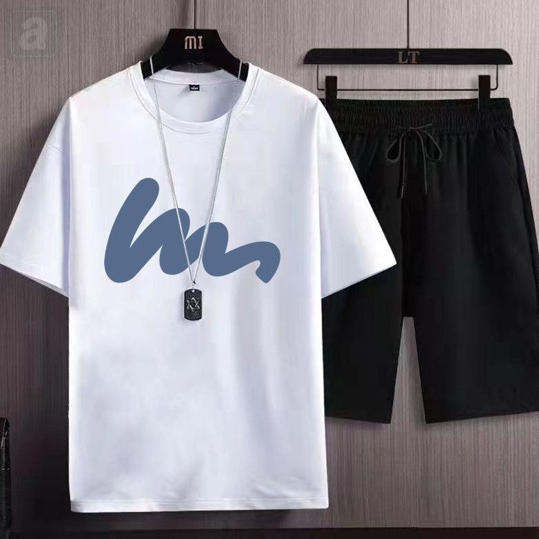 白色03/T恤+黑色/短褲
