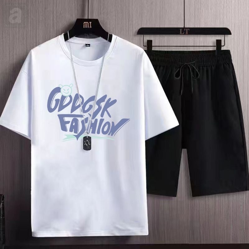 白色04/T恤+黑色/短褲