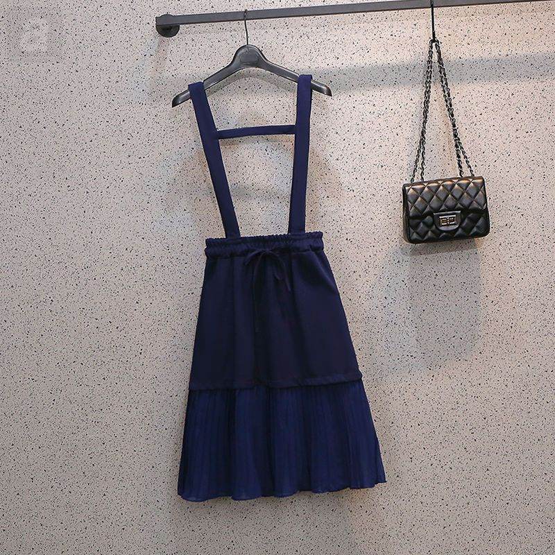 藍色背帶裙/單品