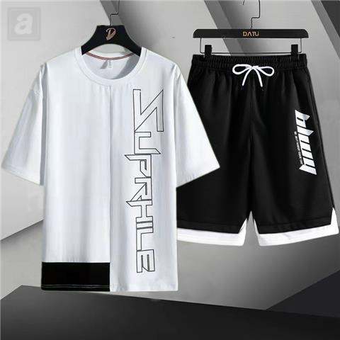 白色/T恤+黑色/短褲03