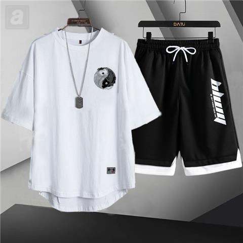 白色/T恤+黑色/短褲04