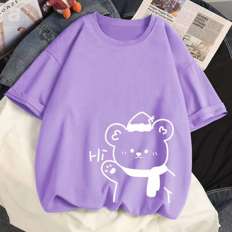 紫色/圍巾熊