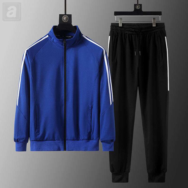 藍色/衛衣+黑色/休閒褲