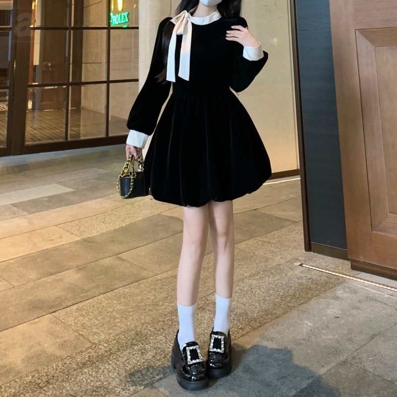 黑色/短洋裝