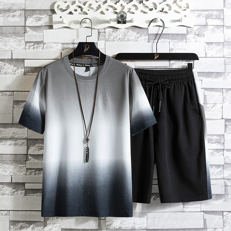 灰色/上衣+黑色/褲子