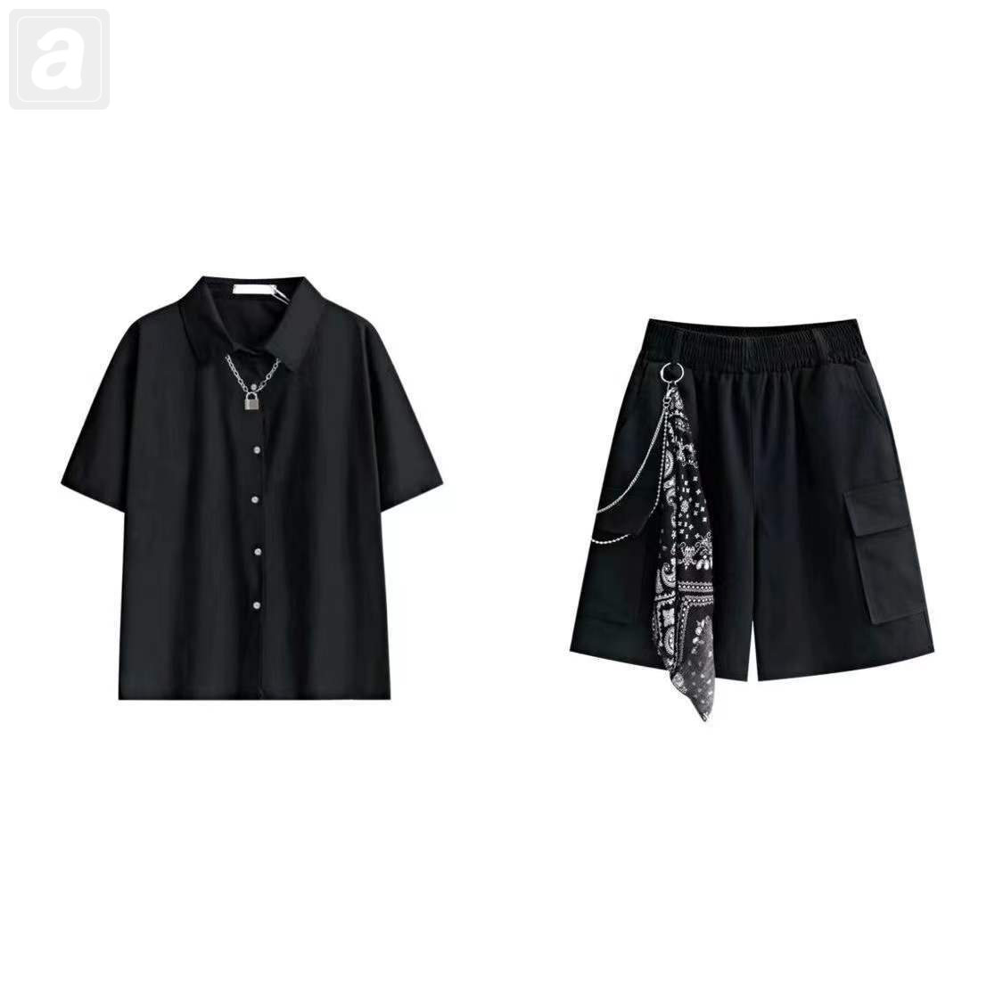 黑色/襯衫+黑色01/短裤